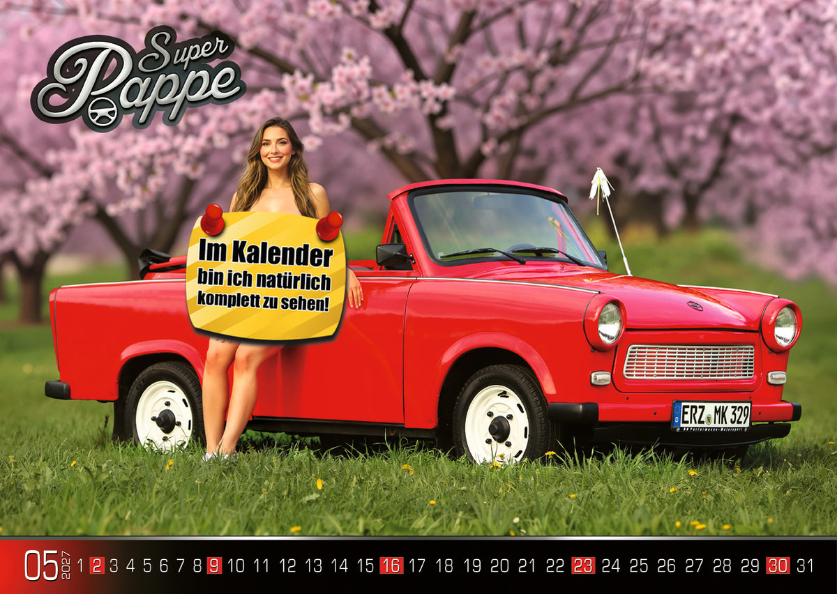 Trabant Kalender "Super Pappe" 2027 Erotik