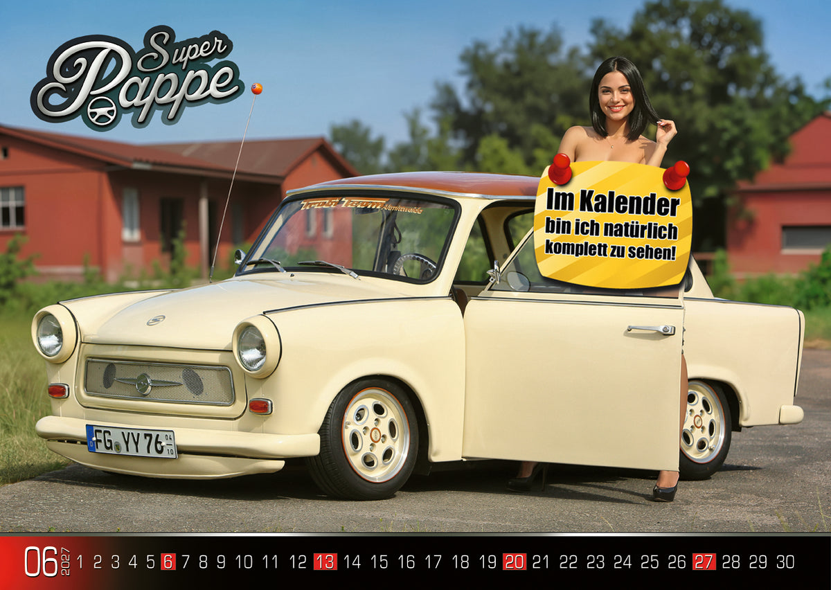Trabant Kalender "Super Pappe" 2027 Erotik