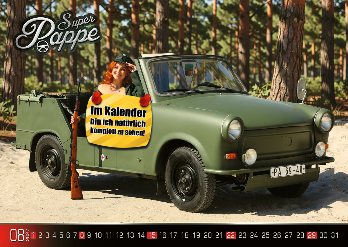 Trabant Kalender "Super Pappe" 2027 Erotik