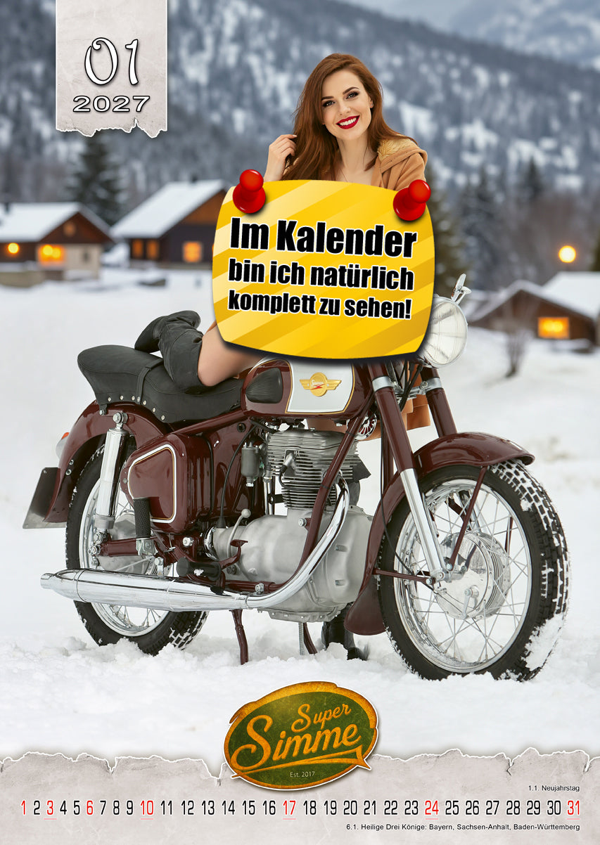 Kalender "Super Simme" 2027 Erotik