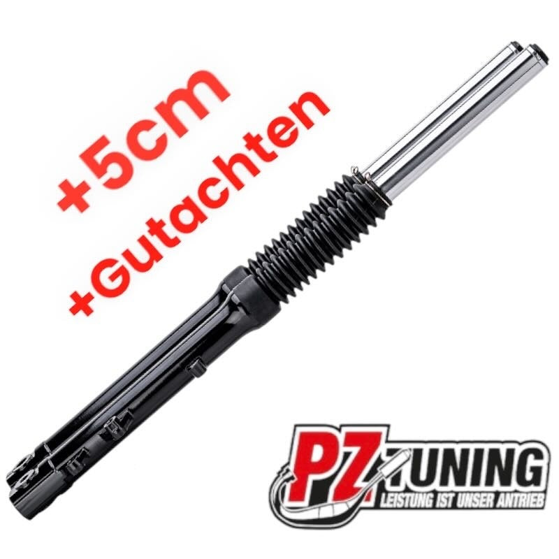 Nachbau Telegabel f. Scheibenbremse (PZ) - SILBER / SCHWARZ inkl. Teilegutachten